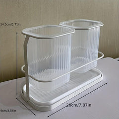 Chopstick Drain Tube Storage Holder Stainless Steel Cutlery Holder