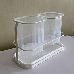 Chopstick Drain Tube Storage Holder Stainless Steel Cutlery Holder