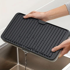1pc Folding Kitchen Shelf Removable Expandable Adjustable Drainage Mat