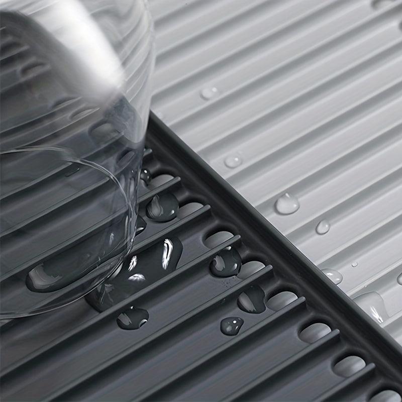 1pc Folding Kitchen Shelf Removable Expandable Adjustable Drainage Mat