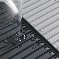 1pc Folding Kitchen Shelf Removable Expandable Adjustable Drainage Mat