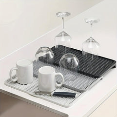 1pc Folding Kitchen Shelf Removable Expandable Adjustable Drainage Mat