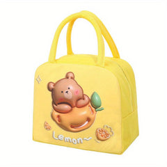 Cartoon Pattern Insulated Lunch Bag Tote - School & Work Use