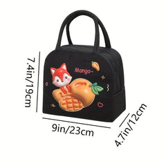 Cartoon Pattern Insulated Lunch Bag Tote - School & Work Use
