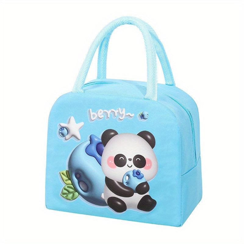 Cartoon Pattern Insulated Lunch Bag Tote - School & Work Use