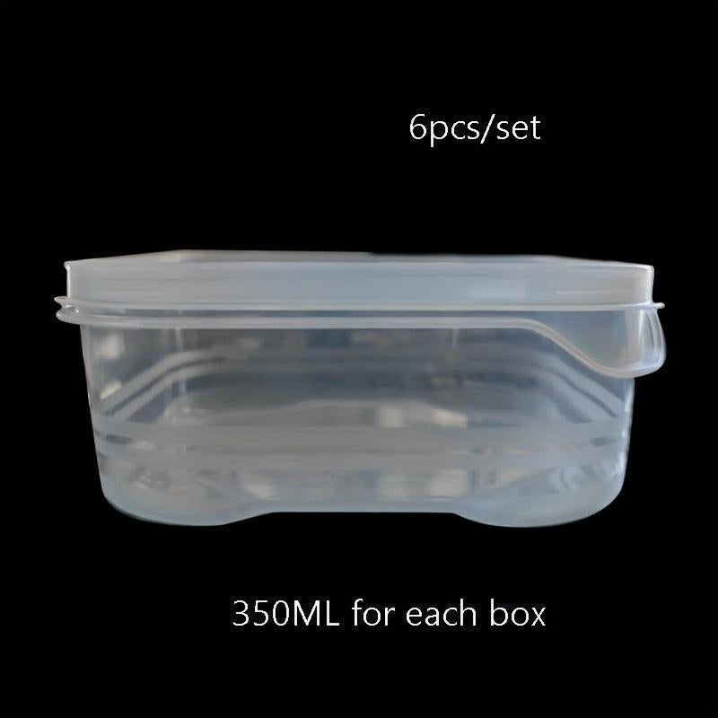 6pcs 350ml Fresh Keeping Box Refrigerator Crisper Set