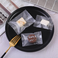 100pcs Clear Candy Bags Cookie Packing Bags Thickened Frosted Party Favor Bags