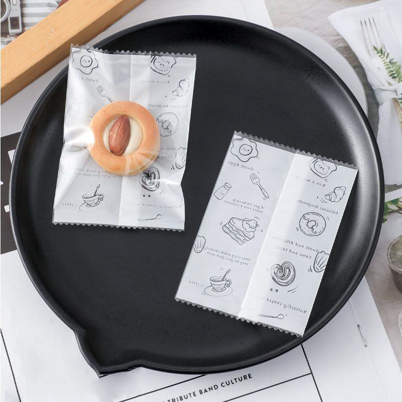 100pcs Clear Candy Bags Cookie Packing Bags Thickened Frosted Party Favor Bags