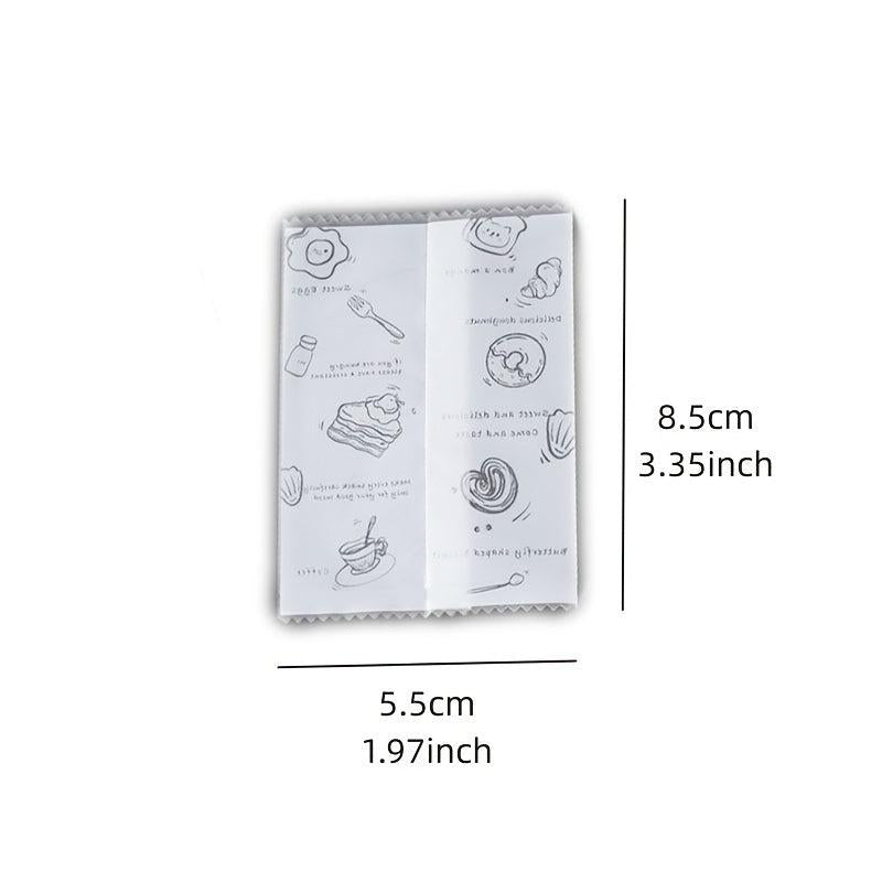 100pcs Clear Candy Bags Cookie Packing Bags Thickened Frosted Party Favor Bags