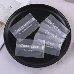 100pcs Clear Candy Bags Cookie Packing Bags Thickened Frosted Party Favor Bags