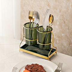 Chopstick Holder Dinnerware Drain Rack Fork Spoon Stand Tableware Shelf