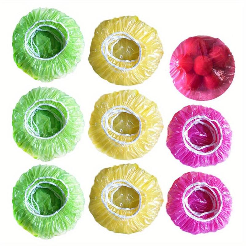 60pcs Reusable Elastic Food Bowl Storage Covers - Stretchable Translucent