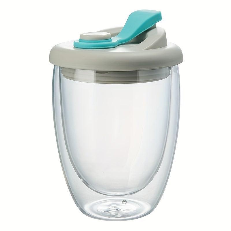 Glass Cup With Lid Double Walled High Borosilicate Espresso Water Cup