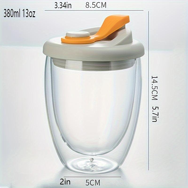 Glass Cup With Lid Double Walled High Borosilicate Espresso Water Cup