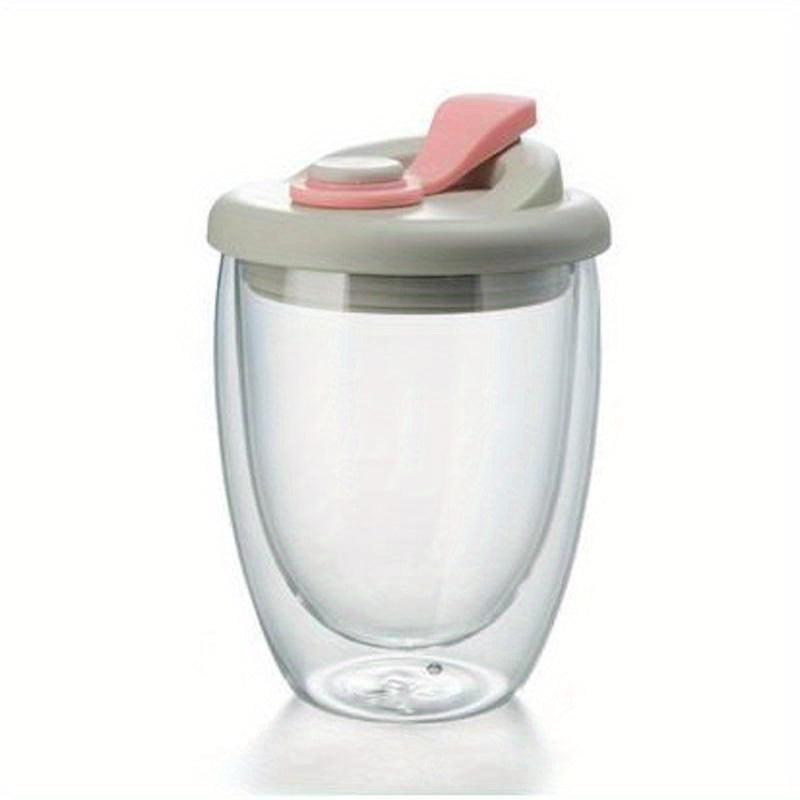 Glass Cup With Lid Double Walled High Borosilicate Espresso Water Cup
