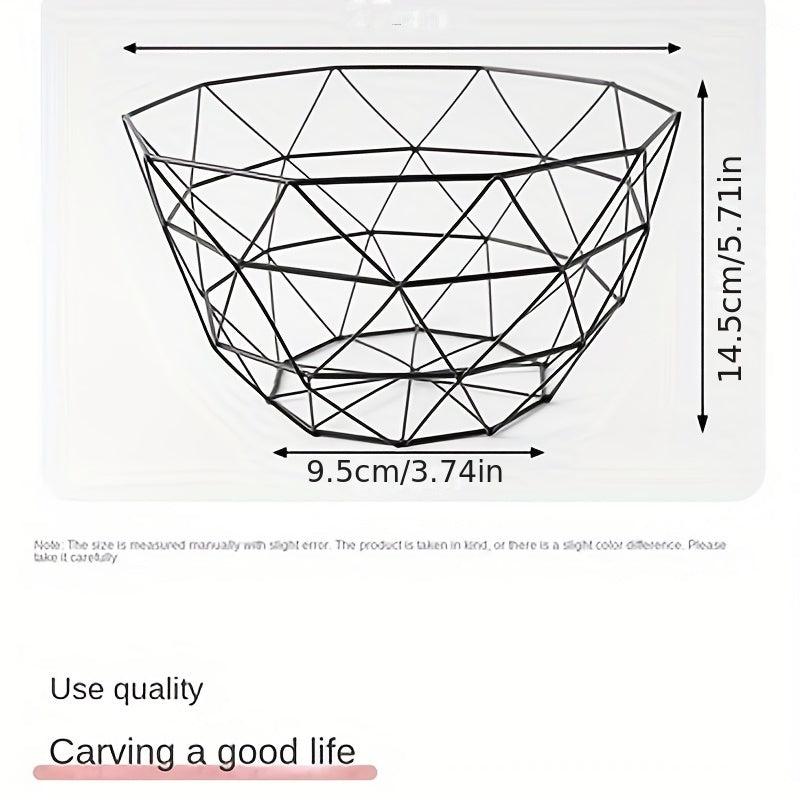Nordic Style Wrought Iron Fruit Plate Storage Basket