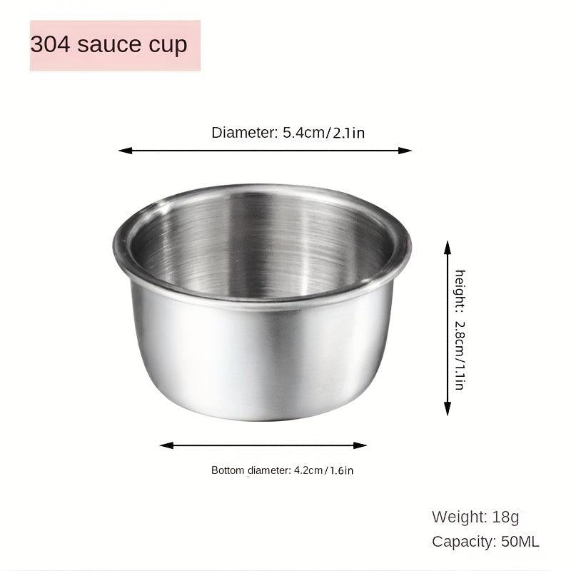 4pcs Stainless Steel Salad Dressing Containers with Leakproof Lids