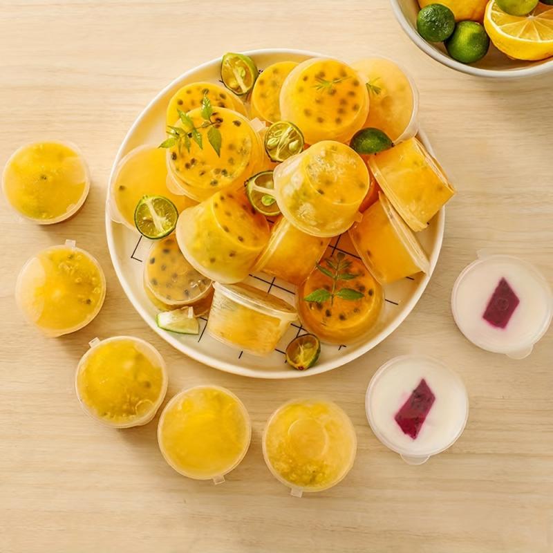 50pcs Disposable Passion Fruit Packaging Boxes - Multifunctional Seasoning & Fre