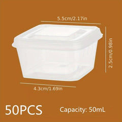 50pcs Disposable Passion Fruit Packaging Boxes - Multifunctional Seasoning & Fre