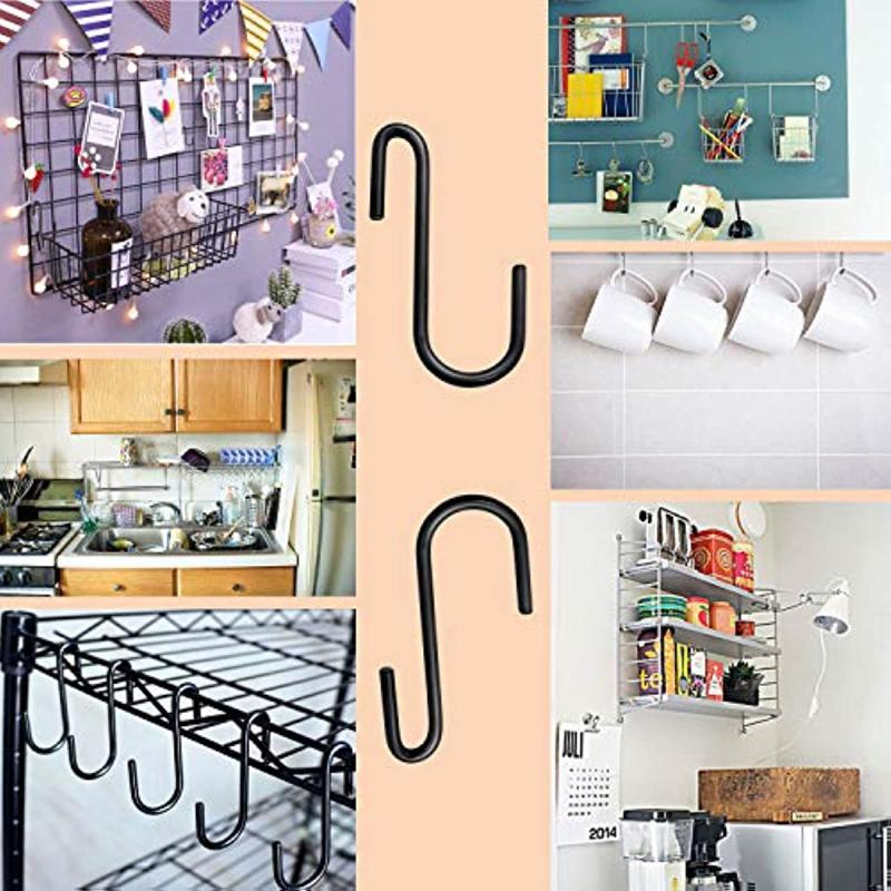 8pcs Heavy Duty S Hooks Kitchen Utensils Pots Tableware Towels