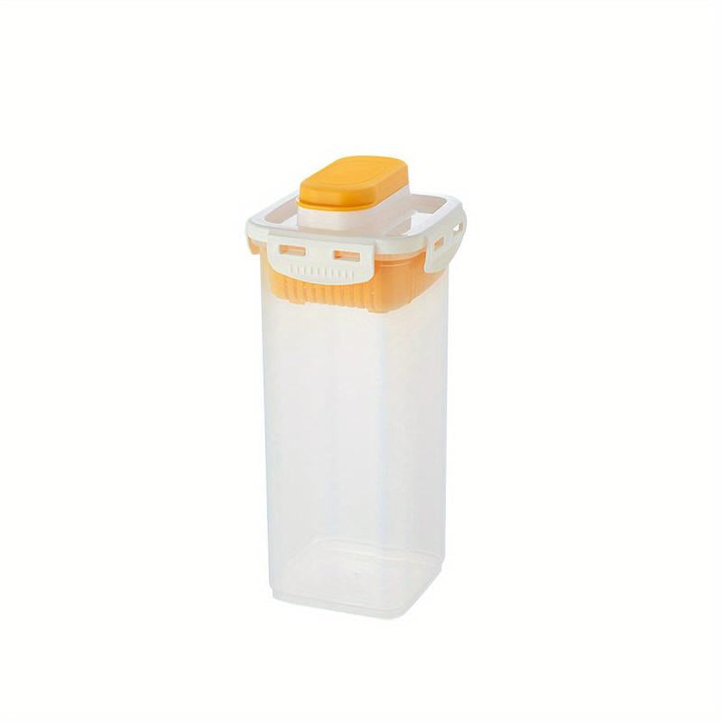 Plastic Square Storage Bottle With Lid - Kitchen Pantry Organization