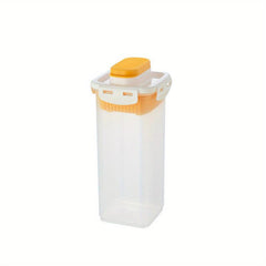 Plastic Square Storage Bottle With Lid - Kitchen Pantry Organization