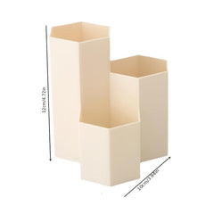 360 Degree Rotating Pen Holder with 3 Compartments for Desk Organization