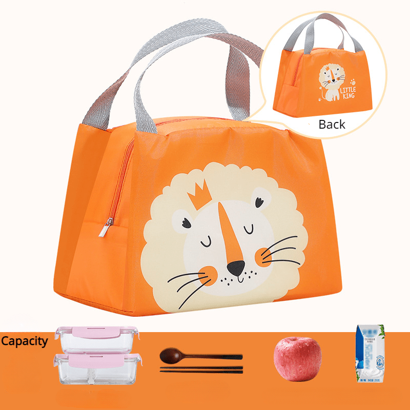 Cartoon Insulated Lunch Bag with Aluminum Foil Waterproof Leakproof