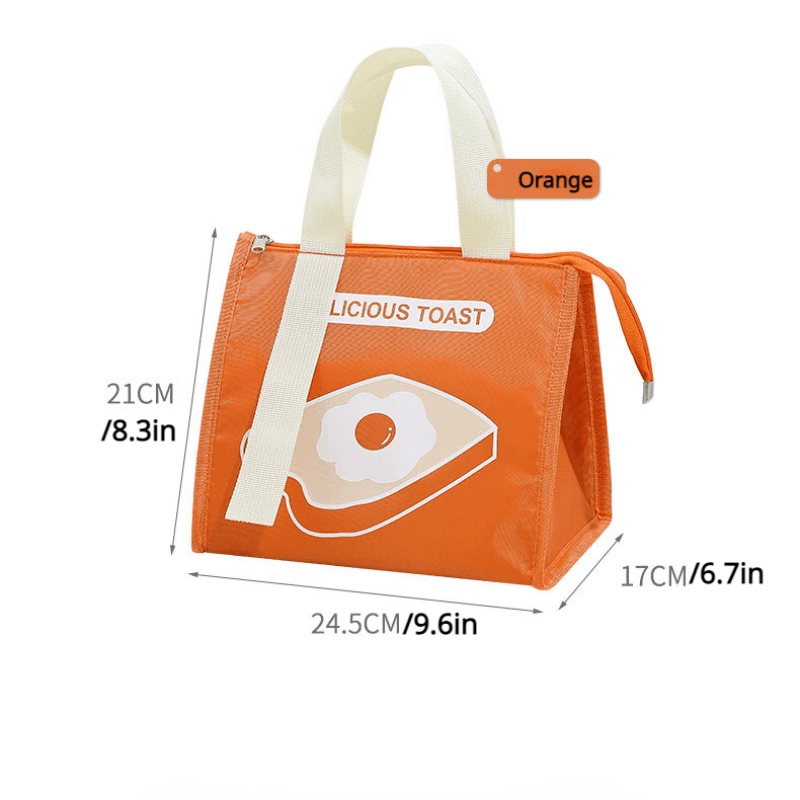 Cartoon Insulated Lunch Bag with Aluminum Foil Waterproof Leakproof