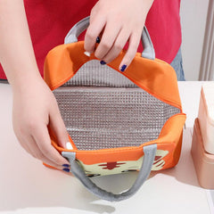 Cartoon Insulated Lunch Bag with Aluminum Foil Waterproof Leakproof