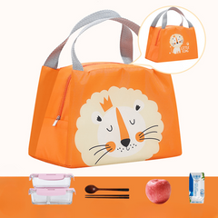 Cartoon Insulated Lunch Bag with Aluminum Foil Waterproof Leakproof