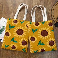 Sunflower Series 5 Eco Friendly Shopping Tote Bag Canvas Shoulder Bag