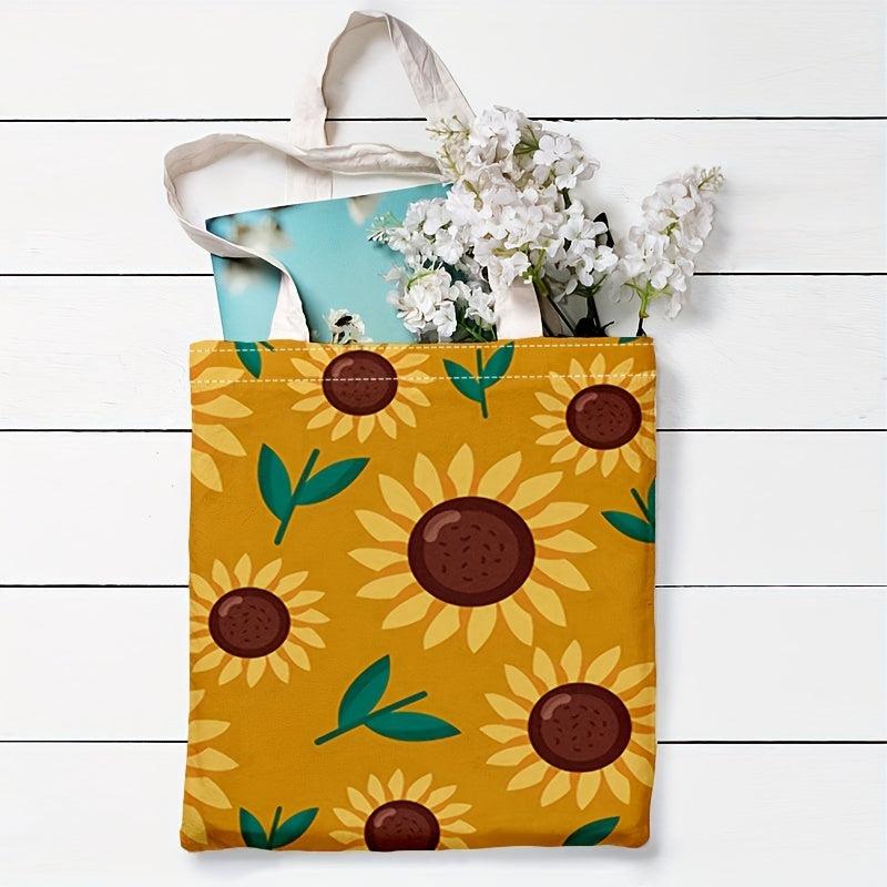 Sunflower Series 5 Eco Friendly Shopping Tote Bag Canvas Shoulder Bag