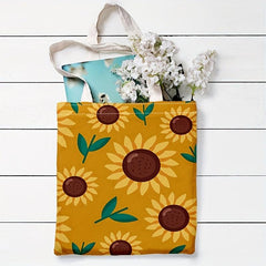 Sunflower Series 5 Eco Friendly Shopping Tote Bag Canvas Shoulder Bag