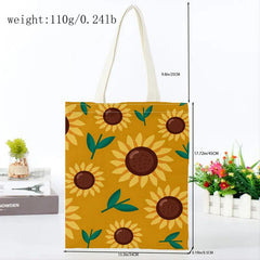 Sunflower Series 5 Eco Friendly Shopping Tote Bag Canvas Shoulder Bag