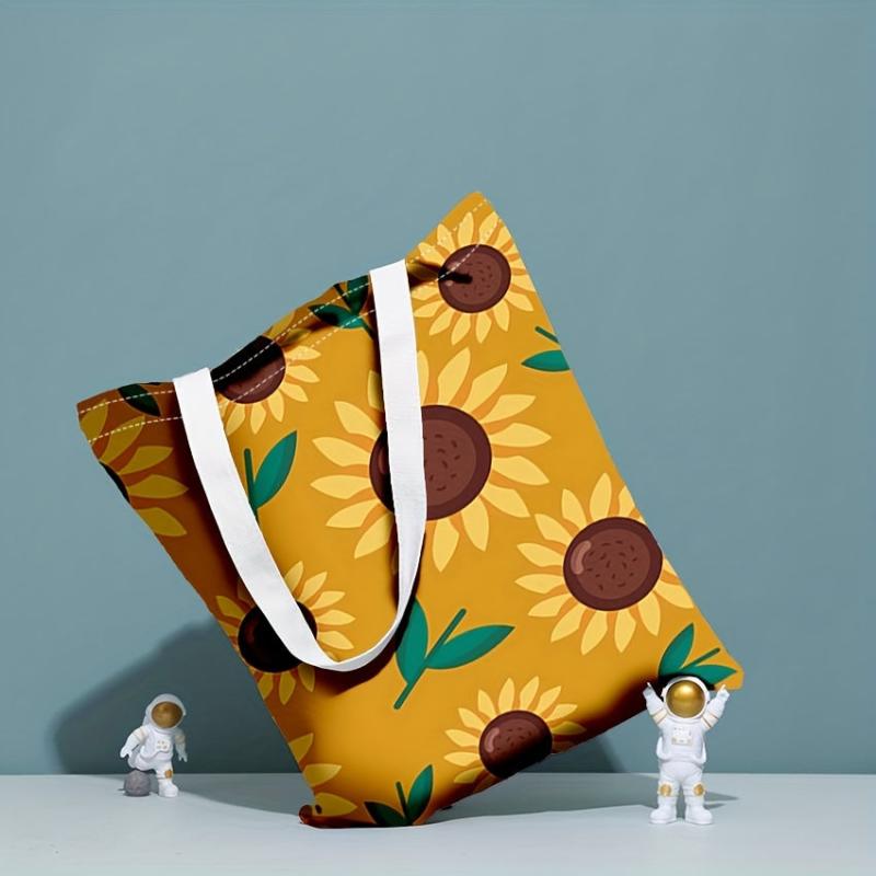Sunflower Series 5 Eco Friendly Shopping Tote Bag Canvas Shoulder Bag