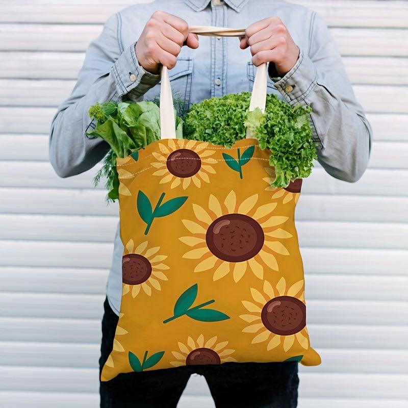 Sunflower Series 5 Eco Friendly Shopping Tote Bag Canvas Shoulder Bag