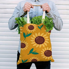 Sunflower Series 5 Eco Friendly Shopping Tote Bag Canvas Shoulder Bag