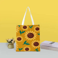 Sunflower Series 5 Eco Friendly Shopping Tote Bag Canvas Shoulder Bag