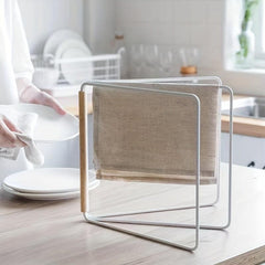 Foldable Iron Cloth Rack Kitchen Bathroom Organizer