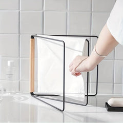 Foldable Iron Cloth Rack Kitchen Bathroom Organizer