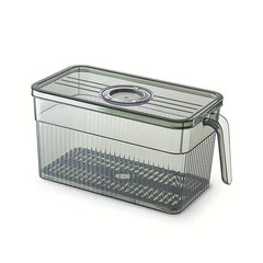 2pcs Food Refrigerator Crisper PET Plastic Large Capacity Storage Box