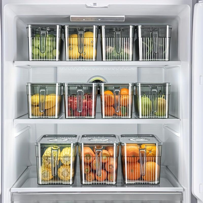 2pcs Food Refrigerator Crisper PET Plastic Large Capacity Storage Box