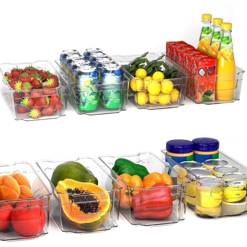 Highly Transparent Refrigerator Storage Box Beverage Fruit Vegetable Crisper Egg