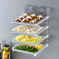 Space Saving Foldable Side Dish Tray for Kitchen Storage