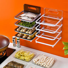 Space Saving Foldable Side Dish Tray for Kitchen Storage
