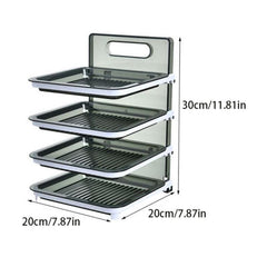 Space Saving Foldable Side Dish Tray for Kitchen Storage