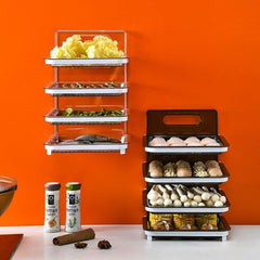 Space Saving Foldable Side Dish Tray for Kitchen Storage