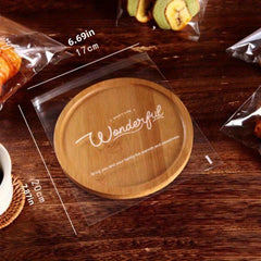 100pcs Transparent Self Sealing Bags for Baking Croissants Disposable Packaging