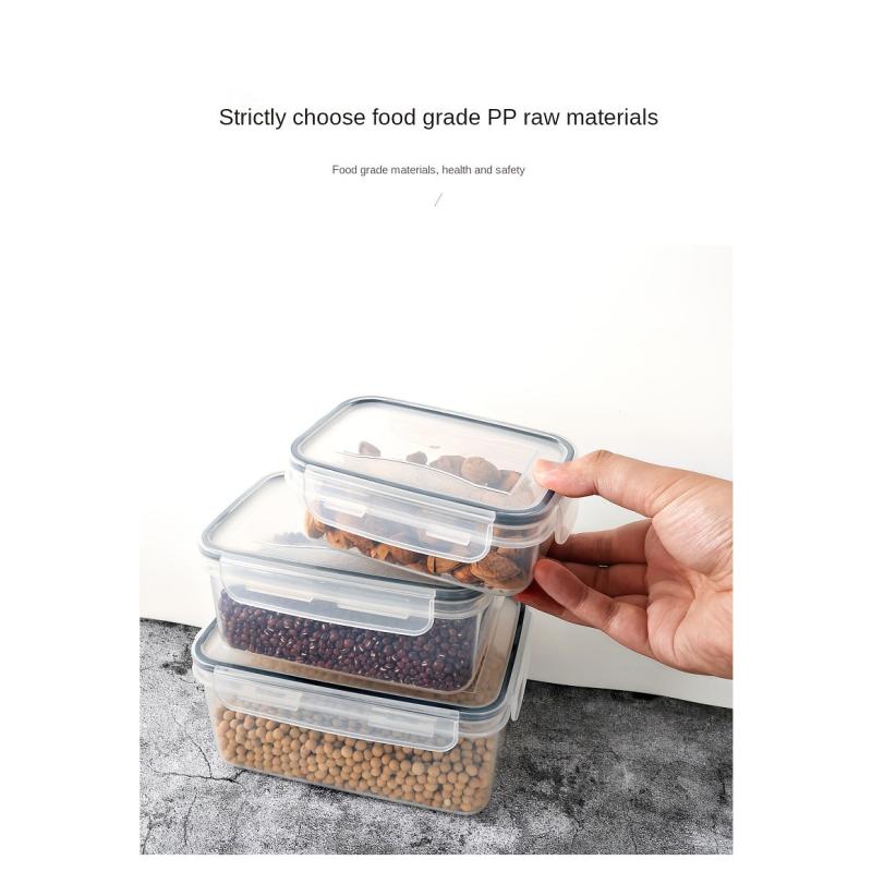 6pcs Kitchen Cereal Food Storage Jar Refrigerator Fresh keeping Sealed Jar